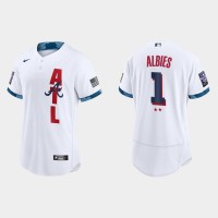 Atlanta Atlanta Braves #1 Ozzie Albies 2021 Mlb All Star Game Authentic White Jersey