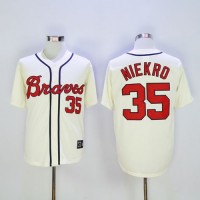 Atlanta Braves #35 Phil Niekro Cream Throwback Stitched MLB Jersey