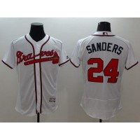 Atlanta Braves #24 Deion Sanders White Flexbase Authentic Collection Stitched MLB Jersey