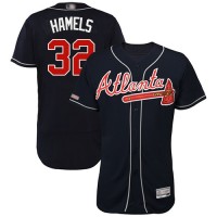 Atlanta Braves #32 Cole Hamels Navy Blue Flexbase Authentic Collection Stitched MLB Jersey