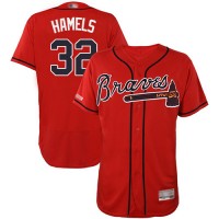 Atlanta Braves #32 Cole Hamels Red Flexbase Authentic Collection Stitched MLB Jersey