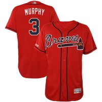 Atlanta Braves #3 Dale Murphy Red Flexbase Authentic Collection Stitched MLB Jersey