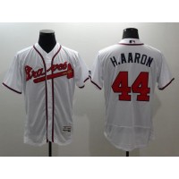 Atlanta Braves #44 Hank Aaron White Flexbase Authentic Collection Stitched MLB Jersey