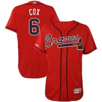 Atlanta Braves #6 Bobby Cox Red Flexbase Authentic Collection Stitched MLB Jersey
