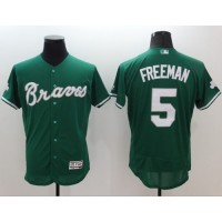 Atlanta Braves #5 Freddie Freeman Green Celtic Flexbase Authentic Collection Stitched MLB Jersey