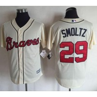 Atlanta Braves #29 John Smoltz Cream New Cool Base Stitched MLB Jersey