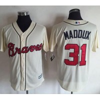 Atlanta Braves #31 Greg Maddux Cream New Cool Base Stitched MLB Jersey