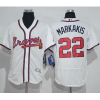 Atlanta Braves #22 Nick Markakis White Flexbase Authentic Collection Stitched MLB Jersey