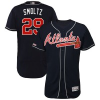 Atlanta Braves #29 John Smoltz Navy Blue Flexbase Authentic Collection Stitched MLB Jersey