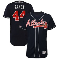 Atlanta Braves #44 Hank Aaron Navy Blue Flexbase Authentic Collection Stitched MLB Jersey