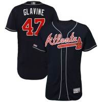 Atlanta Braves #47 Tom Glavine Navy Blue Flexbase Authentic Collection Stitched MLB Jersey