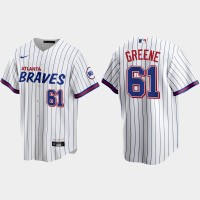 Atlanta Atlanta Braves #61 Shane Greene White Men's Nike 2021 City Connect Replica MLB Jersey