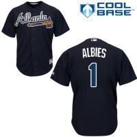 Atlanta Braves #1 Ozzie Albies Blue New Cool Base Stitched MLB Jersey