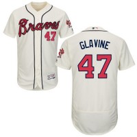 Atlanta Braves #47 Tom Glavine Cream Flexbase Authentic Collection Stitched MLB Jersey