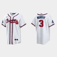 Atlanta Atlanta Braves #3 Dale Murphy Men's Nike 2021 World Series Champions Patch MLB Game Jersey - White