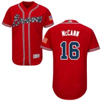 Atlanta Braves #16 Brian McCann Red Flexbase Authentic Collection Stitched MLB Jersey