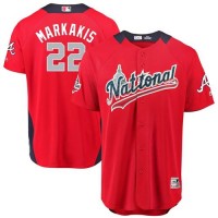 Atlanta Braves #22 Nick Markakis Red 2018 All-Star National League Stitched MLB Jersey