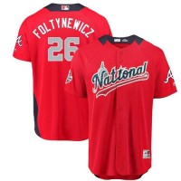 Atlanta Braves #26 Mike Foltynewicz Red 2018 All-Star National League Stitched MLB Jersey