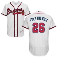 Atlanta Braves #26 Mike Foltynewicz White Flexbase Authentic Collection Stitched MLB Jersey