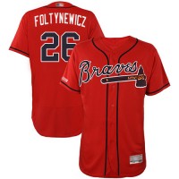 Atlanta Braves #26 Mike Foltynewicz Red Flexbase Authentic Collection Stitched MLB Jersey