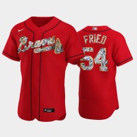 Atlanta Atlanta Braves #54 Max Fried Men's Nike Diamond Edition MLB Jersey - Red