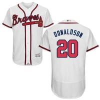 Atlanta Braves #20 Josh Donaldson White Flexbase Authentic Collection Stitched MLB Jersey