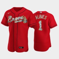 Atlanta Atlanta Braves #1 Ozzie Albies Men's Nike Diamond Edition MLB Jersey - Red