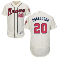 Atlanta Braves #20 Josh Donaldson Cream Flexbase Authentic Collection Stitched MLB Jersey