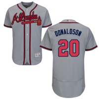 Atlanta Braves #20 Josh Donaldson Grey Flexbase Authentic Collection Stitched MLB Jersey