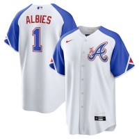 Atlanta Atlanta Braves #1 Ozzie Albies 2023 City Connect Men's Nike Atlanta Jersey - White