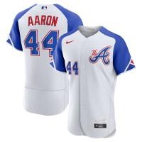 Atlanta Atlanta Braves #44 Hank Aaron 2023 City Connect Men's Nike Authentic Jersey - White