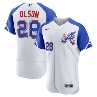 Atlanta Atlanta Braves #28 Matt Olson 2023 City Connect Men's Nike Authentic Jersey - White