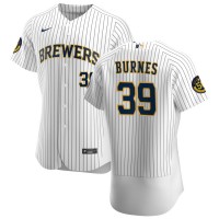 Milwaukee Milwaukee Brewers #39 Corbin Burnes Men's Nike White Home 2020 Authentic Player MLB Jersey