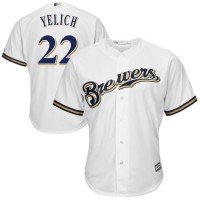 Milwaukee Brewers #22 Christian Yelich White New Cool Base Stitched MLB Jersey