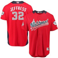 Milwaukee Brewers #32 Jeremy Jeffress Red 2018 All-Star National League Stitched MLB Jersey