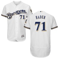 Milwaukee Brewers #71 Josh Hader White Flexbase Authentic Collection Stitched MLB Jersey
