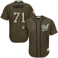 Milwaukee Brewers #71 Josh Hader Green Salute to Service Stitched MLB Jersey
