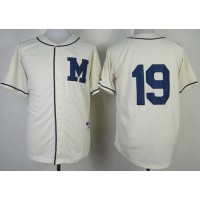 Milwaukee Brewers #19 Robin Yount Cream 1913 Turn Back The Clock Stitched MLB Jersey