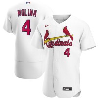 St. Louis St.Louis Cardinals #4 Yadier Molina Men's Nike White Home 2020 Authentic Player MLB Jersey