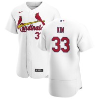 St. Louis St.Louis Cardinals #33 Kwang Hyun Kim Men's Nike White Home 2020 Authentic Player MLB Jersey