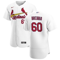 St. Louis St.Louis Cardinals #60 John Brebbia Men's Nike White Home 2020 Authentic Player MLB Jersey
