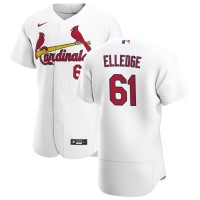 St. Louis St.Louis Cardinals #61 Seth Elledge Men's Nike White Home 2020 Authentic Player MLB Jersey