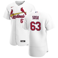 St. Louis St.Louis Cardinals #63 Edmundo Sosa Men's Nike White Home 2020 Authentic Player MLB Jersey