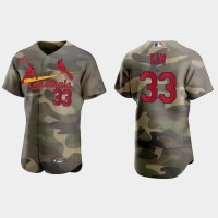 St.Louis St.Louis Cardinals #33 Kwang Hyun Kim Men's Nike 2021 Armed Forces Day Authentic MLB Jersey -Camo