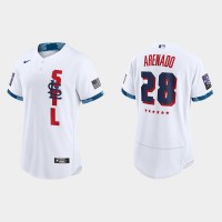 St.Louis St.Louis Cardinals #28 Nolan Arenado 2021 Mlb All Star Game Authentic White Jersey