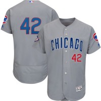 Chicago Chicago Cubs #42 Majestic 2019 Jackie Robinson Day Flex Base Jersey Gray