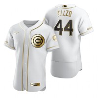 Chicago Chicago Cubs #44 Anthony Rizzo White Nike Men's Authentic Golden Edition MLB Jersey