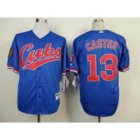 Chicago Cubs #13 Starlin Castro Blue 1994 Turn Back The Clock Stitched MLB Jersey
