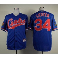 Chicago Cubs #34 Jon Lester Blue 1994 Turn Back The Clock Stitched MLB Jersey