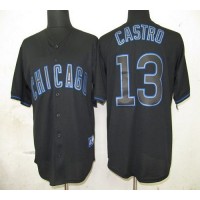 Chicago Cubs #13 Starlin Castro Black Fashion Stitched MLB Jersey